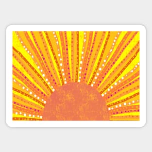 Sunrise | Sunset | Sun | Abstract | Orange Yellow Sticker